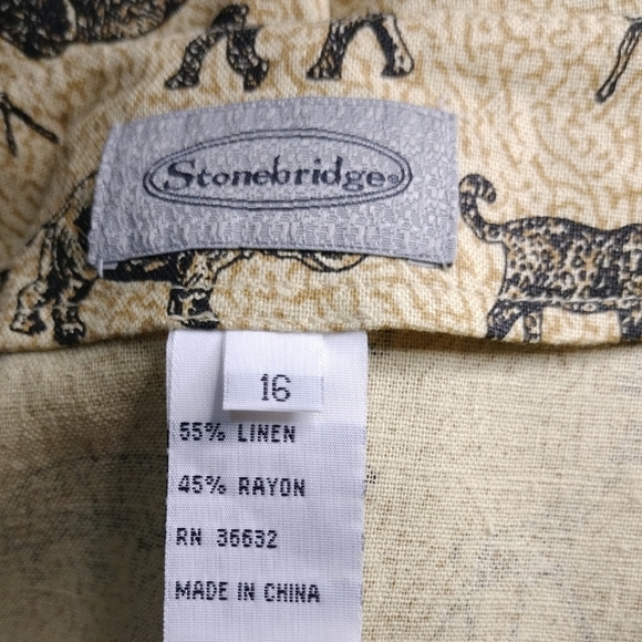 Stonebridge Size 16 Elephant Print Beige Maxi Skirt - Picture 2 of 8